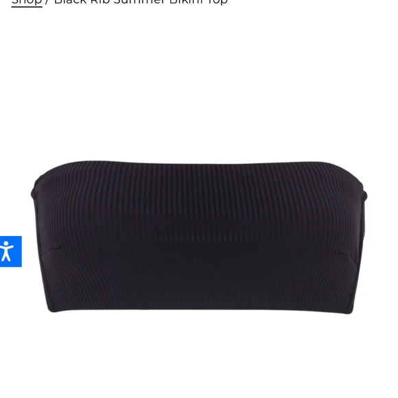 Black Rib Summer Bikini Top - Picture 4 of 6